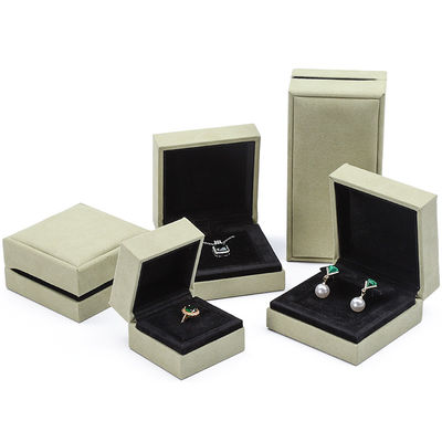 OEM 회색 노란색 부드러운 벨벳 보석 상자 세트 귀 스터드 반지 Pendant 패키지