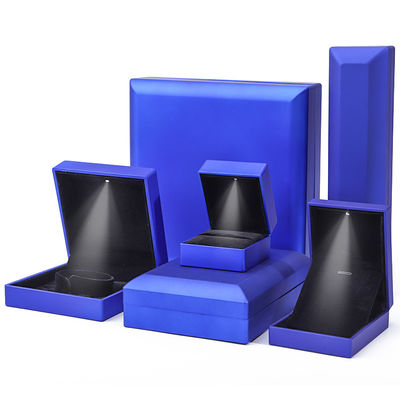 주문 맞춤 로고 블루 LED 목걸이 팔찌와 귀걸이를 위한 보석 상자 online manufacture