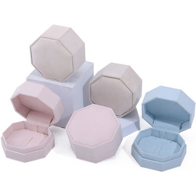 주문 7.5 * 7.5cm 벨벳 보석 상자 사용자 지정 로고 목걸이 및 반지 세트 디스플레이 여행 online manufacture