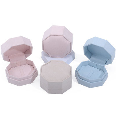 7.5 * 7.5cm 벨벳 보석 상자 사용자 지정 로고 목걸이 및 반지 세트 디스플레이 여행