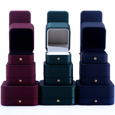 주문 사용자 지정 로고 보석 패키지 한홍 PU 가죽 상자 목걸이 팔찌 귀걸이 반지 online manufacture