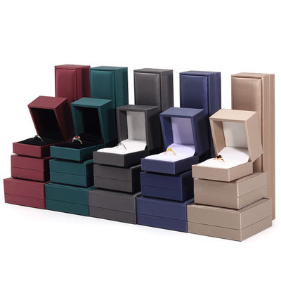 주문 반지와 목걸이를 위한 손으로 만든 가죽 보석 상자 고급 포장 online manufacture