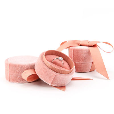 하?? Tiandi 플란넬 천 반지 상자 보석 포장 5 * 4.5 * 5cm 플라스틱 벨벳