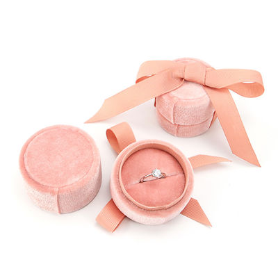 하?? Tiandi 플란넬 천 반지 상자 보석 포장 5 * 4.5 * 5cm 플라스틱 벨벳