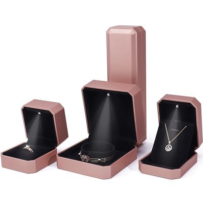 맞춤형 LED 고급 보석 상자 반지 목걸이 팔찌 귀걸이