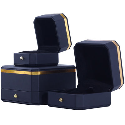 주문 한홍의 맞춤 로고 팔찌 목걸이 반지에 대한 검은 PU 가죽 보석 상자 online manufacture