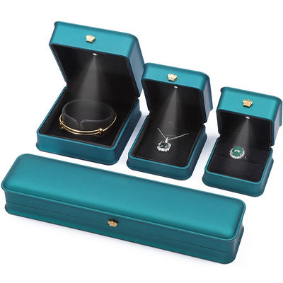 주문 빛 녹색 LED 빛 보석 상자 목걸이 팔찌 반지 귀걸이 사용자 정의 크기 online manufacture