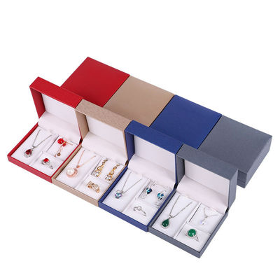 주문 한홍 반지 목걸이에 맞춘 고급 브러쉬 패턴 정사각형 종이 보석 상자 online manufacture