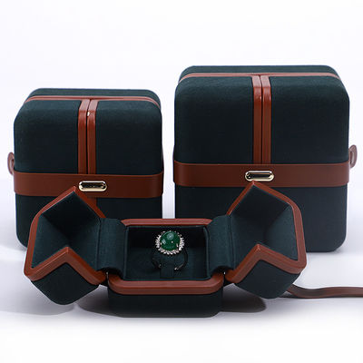 주문 한홍 보석 상자 사용자 지정 로고 녹색 귀걸이 팔찌 목걸이 반지 포장 online manufacture