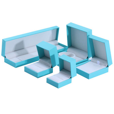 수제 친환경 골판지 플립 스카이 블루 보석 상자 맞춤형 보석 상자