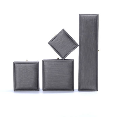 주문 맞춤형 반지 목걸이 팔찌 결혼식 포장 회색 가죽 보석 상자 online manufacture