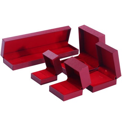 핸드메이드 에코 카드보드 플립 빨간색 보석 상자 사용자 정의 할 수 있는 보석 상자