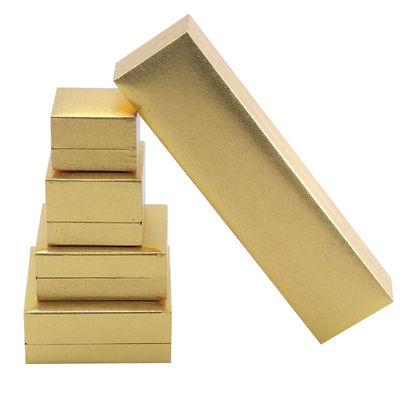 핸드메이드 에코 카드보드 플립 노란색 보석 상자 사용자 정의 할 수 있는 보석 상자