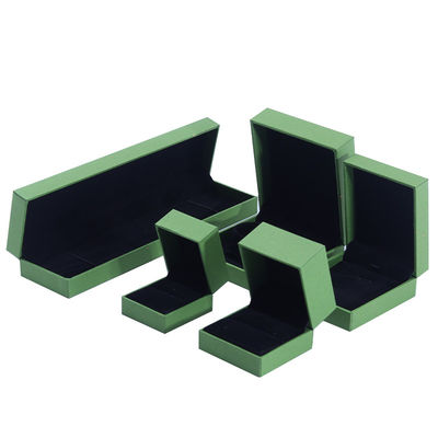 핸드메이드 에코 카드보드 플립 녹색 보석 상자 사용자 정의 할 수 있는 보석 상자