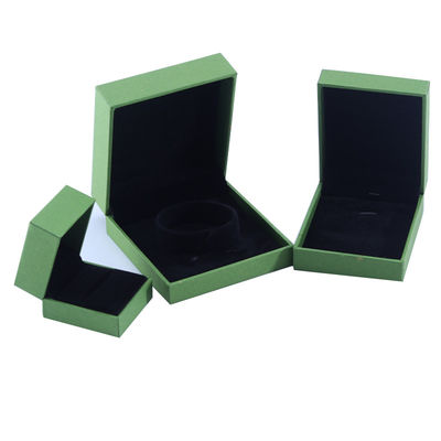 핸드메이드 에코 카드보드 플립 녹색 보석 상자 사용자 정의 할 수 있는 보석 상자