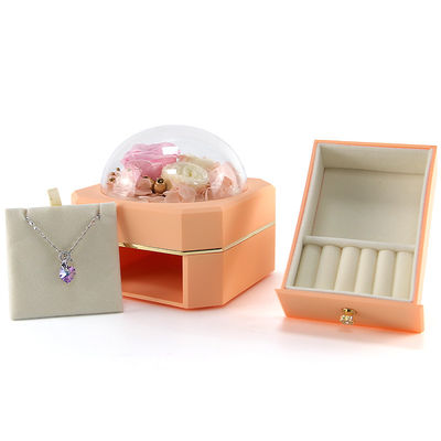 주문 꽃 보석 상자 목걸이 반지 장미 상자 발렌타인 데이 깜짝 선물 online manufacture