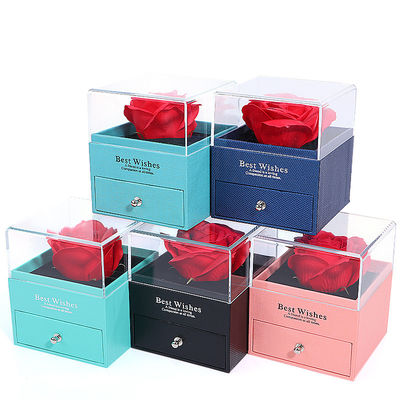 주문 발렌타인 데이 로즈 박스 드라워 타입 사각형 모양의 보석 포장 상자 online manufacture