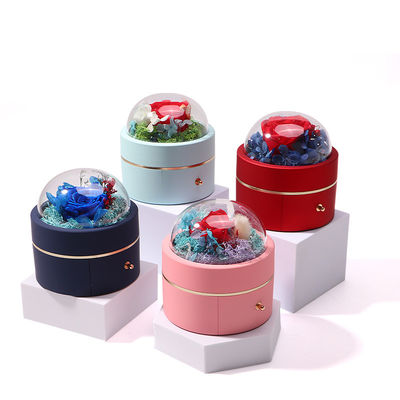 주문 맞춤형 크기 고급 둥근 꽃 보석 상자 포장 반지 상자 상자 online manufacture