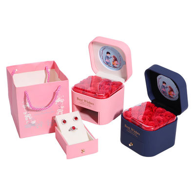 주문 사용자 정의 크기 장미 불멸 상자 꽃 보석 상자 online manufacture