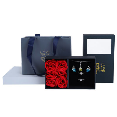 주문 한홍 카드보드 로즈 비누 꽃 보석 상자 토트 가방과 함께 선물 포장 online manufacture