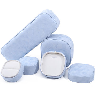 주문 플라스틱 벨벳 한홍 사용자 지정 로고 휴대용 사각형 보석 상자 목걸이 팔찌 반지 online manufacture