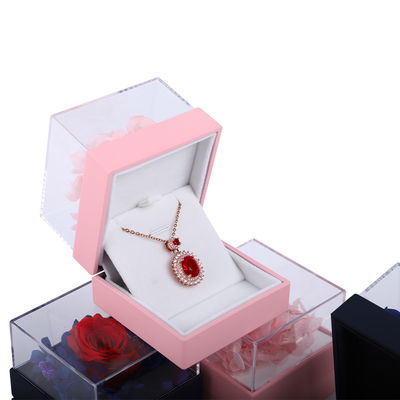 주문 사각형 장미 꽃 보석 포장 상자 선물 주문 디자인을위한 꽃 반지 상자 online manufacture