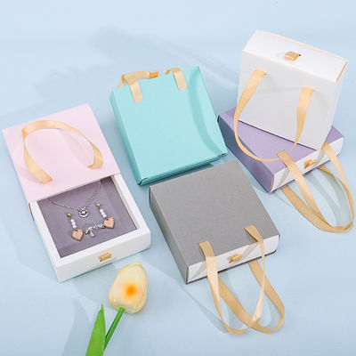 디스크리트 카드보드 종이 보석 선물 포장 상자 보관용 토트 가방