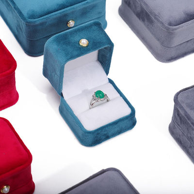 주문 둥근 코너 벨벳 링 박스 럭셔리 보석 포장 케이스 Pendant 귀 톱니 online manufacture