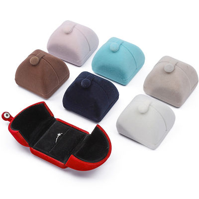 주문 다채색 벨벳 목걸이 및 귀걸이 상자 클램 셸 모양의 보석 케이스 포장 online manufacture