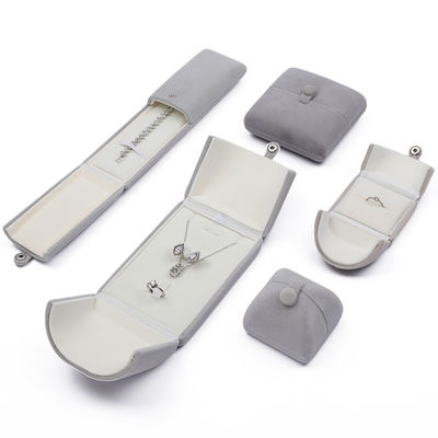 주문 회색 눈길을 끄는 껍데기 모양의 벨벳 보석 상자 고급 저장 포장 online manufacture