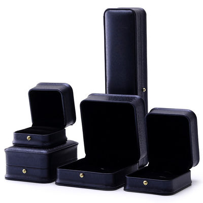 주문 캄캄한 보라색 둥근 코너 PU 가죽 보석 상자 online manufacture