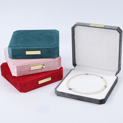 주문 부드러운 터치 멀티 컬러 벨벳 진주 목걸이 보관 상자 online manufacture