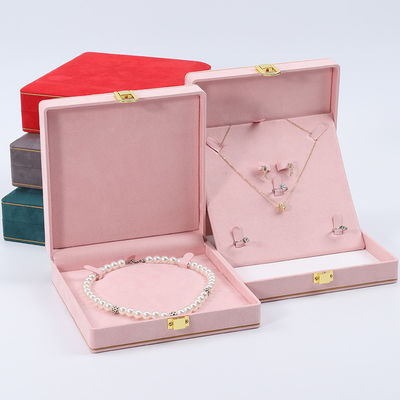 주문 부드럽고 매끄러운 벨벳 보석 상자 조직기 골드 Buckle 럭셔리 보석 케이스 OEM online manufacture