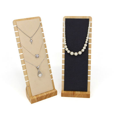 주문 슬로트 엣지 휴대용 목재 보석 디스플레이 목걸이 Pendant 쇼를위한 스탠드 online manufacture