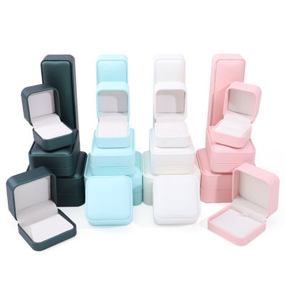 주문 다채로운 웅덩이 지붕 PU 가죽 보석 보관 상자 반지 Pendant 패키지 online manufacture
