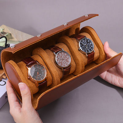주문 다세포 귀족 PU 가죽 시계 저장 케이스 벨벳 배열과 포장 상자 online manufacture