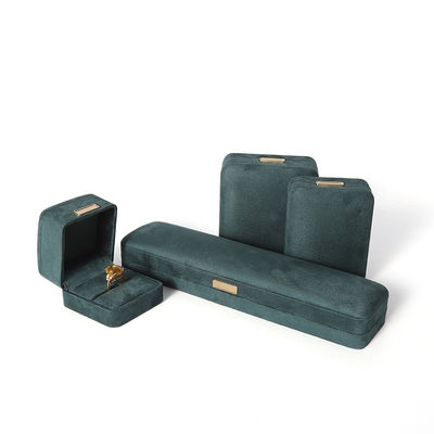 팔각형 군청색 벨벳 보석함 맞춤형 플립 보석함 골든 패치 포함