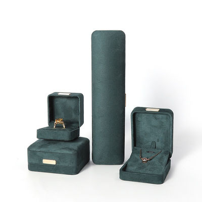 팔각형 군청색 벨벳 보석함 맞춤형 플립 보석함 골든 패치 포함