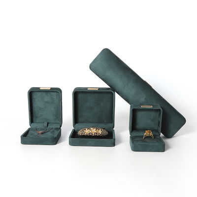 팔각형 군청색 벨벳 보석함 맞춤형 플립 보석함 골든 패치 포함