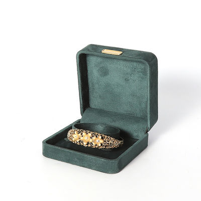 팔각형 군청색 벨벳 보석함 맞춤형 플립 보석함 골든 패치 포함