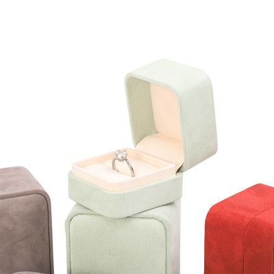 사각형 벨벳 보석 결혼 반지 상자 사용자 정의 할 수 있는 보석 상자 포장