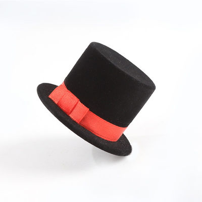 맞춤형 고급 개인 맞춤형 매직 햇 벨벳 블랙 주얼리 링 박스 (휴일용)