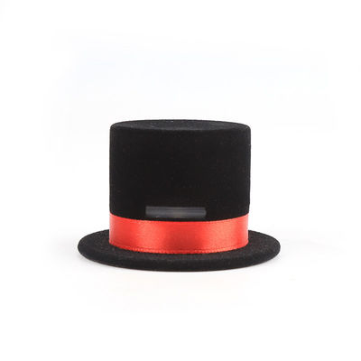 맞춤형 고급 개인 맞춤형 매직 햇 벨벳 블랙 주얼리 링 박스 (휴일용)