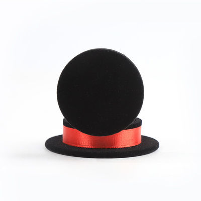 맞춤형 고급 개인 맞춤형 매직 햇 벨벳 블랙 주얼리 링 박스 (휴일용)