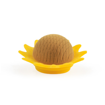 고품질의 개인화 된 힌 선플라워 벨벳 노란 보석 상자 반지