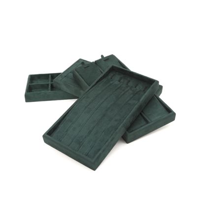 OEM 럭셔리 벨벳 보석 트레이 사용자 지정 로고 조직자 보석 트레이 보석 세트 디스플레이