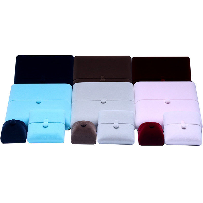 10*10*3cm 한홍 사용자 지정 로고 럭셔리 보석 포장 상자 벨벳 목걸이 반지 팔찌 귀걸이