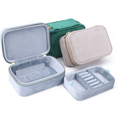 우아한 벨벳 보석 보관 상자 주문 귀걸이 목걸이 반지 최신 스타일